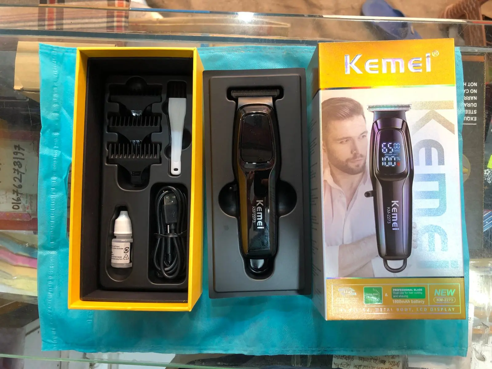 Kemei KM-2273 Professional Hair Clipper Cutting Machine Wireless Trimmer