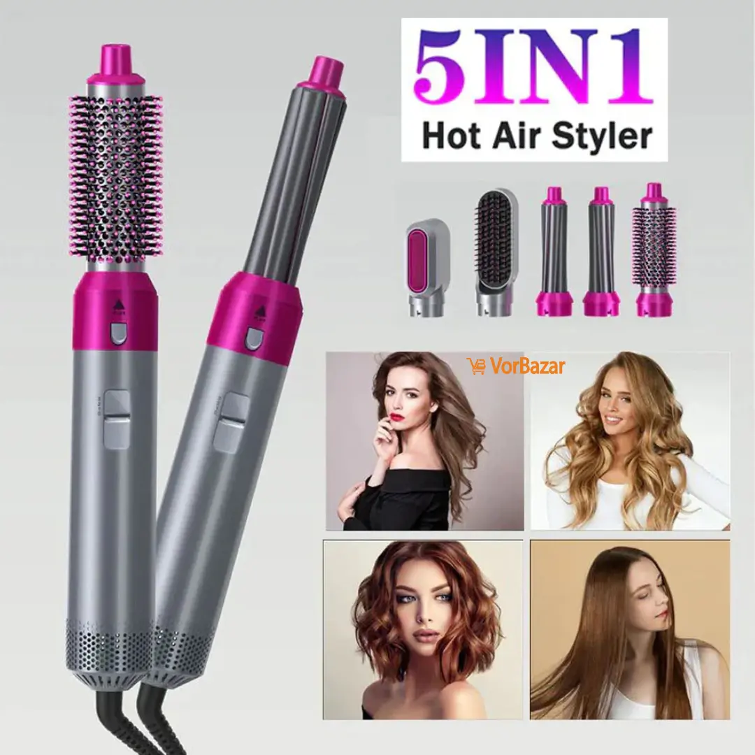 5 in 1 Hair Straightener & Hot Air Brush Price in Bangladesh