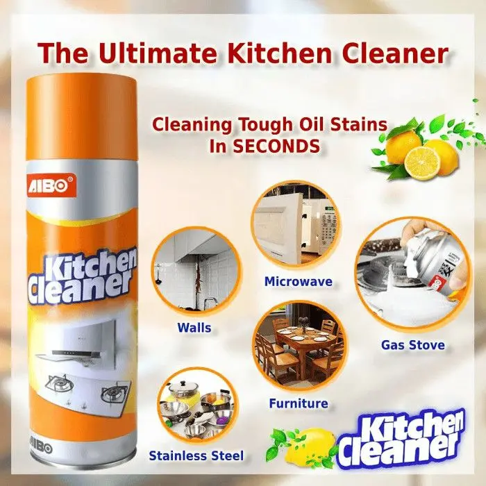 Kitchen Cleaner Spray | Foam Cleaning Spray 500ml - Oil & Stain Cleaner