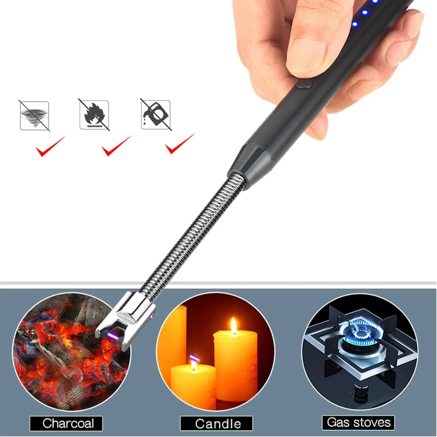 Type-C Rechargeable Windproof Plasma Arc Lighter in Bangladesh